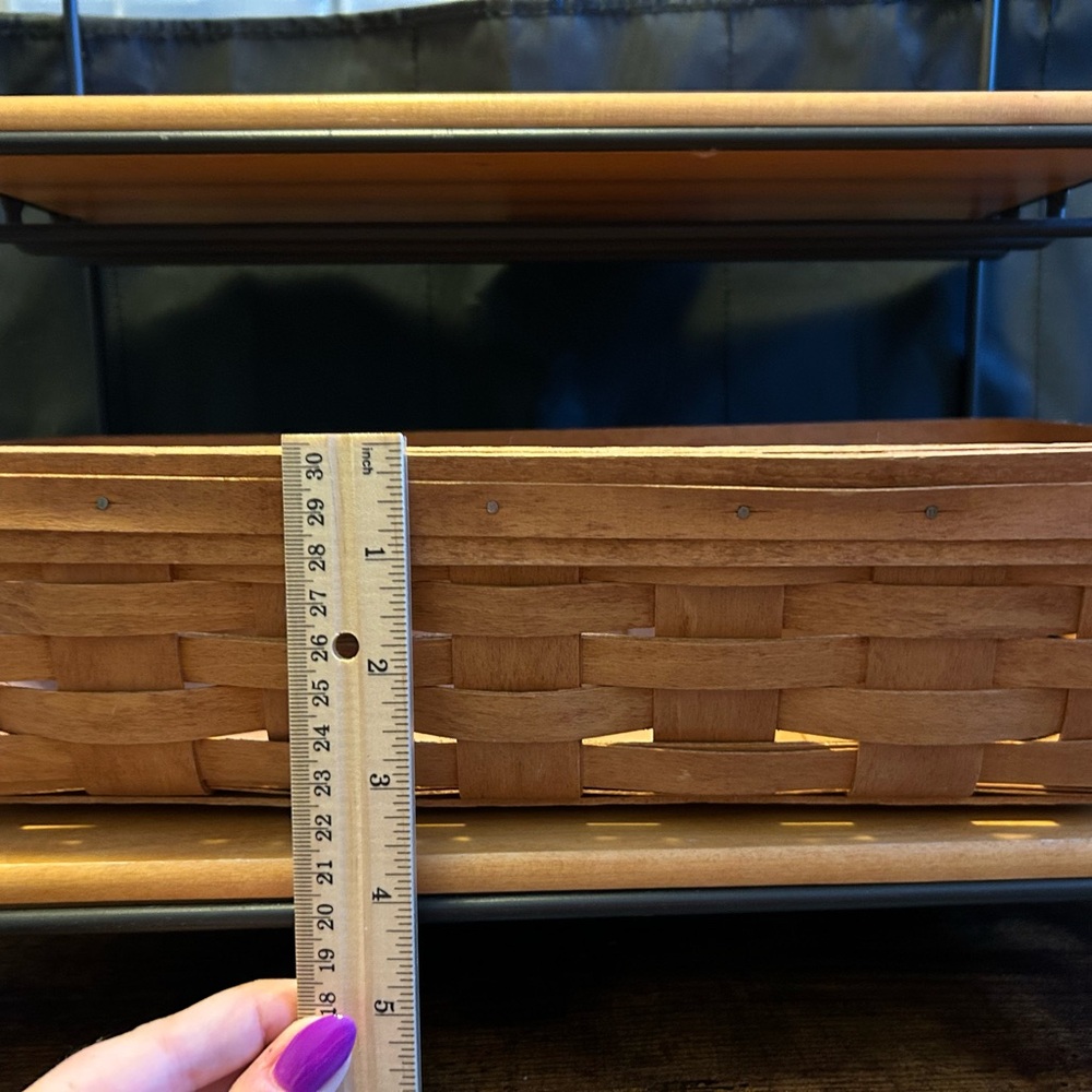 Longaberger Warm Brown Woven Basket - Picture 7 of 9